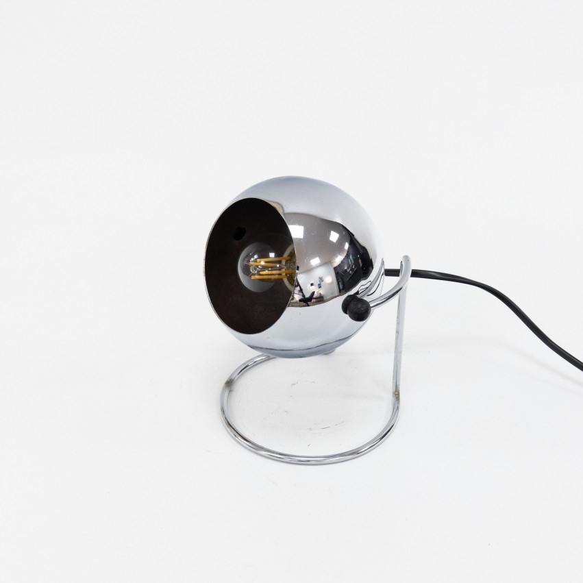 Lampe chromée EyeBall des années 1970