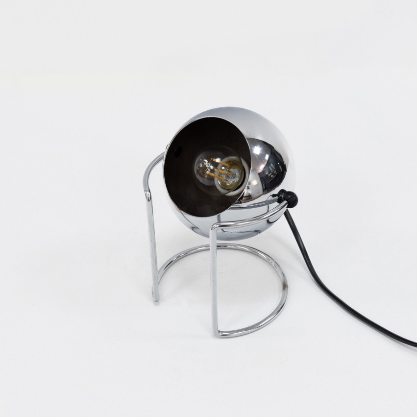 Lampe chromée EyeBall des années 1970