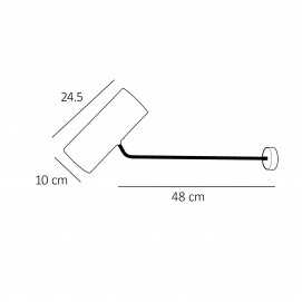 Applique spot Parscot 848-L - Dimensions - Diamètre