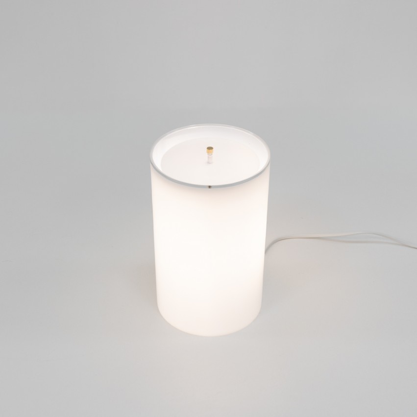 Lampe cylindrique en Plexiglas